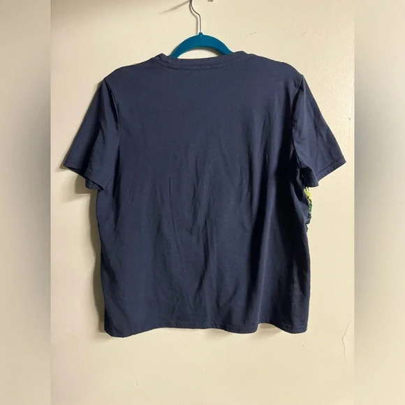 Zara women’s Crochet Windowpane Lace Over Top blue green yellow plaid large fem - Picture 2 of 6